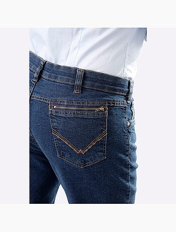 Jean 5 poches ceinture élastique intérieure confortable. - taille standard - moda vilona