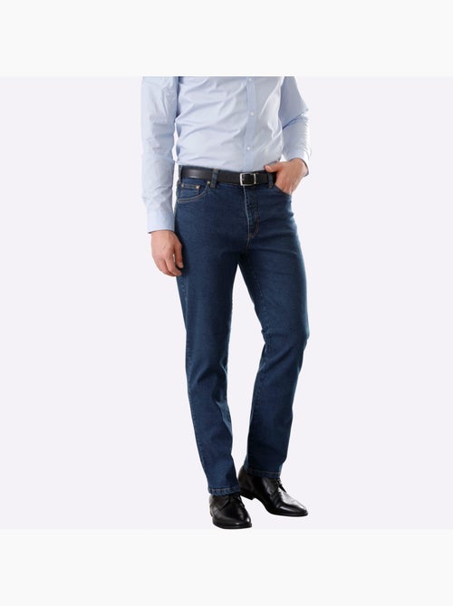 Jean 5 poches ceinture élastique intérieure confortable. - taille standard - moda vilona - Kiabi Jean 5 poches ceinture élastique intérieure confortable. - taille standard - moda vilona - Kiabi