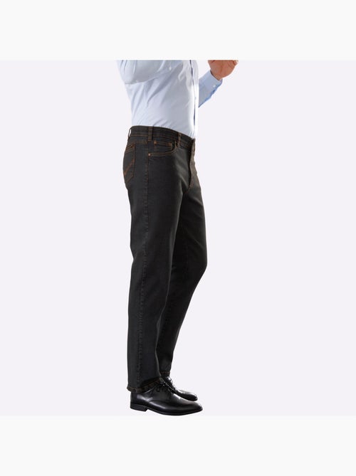Jean 5 poches ceinture élastique intérieure confortable. - taille standard - moda vilona - Kiabi Jean 5 poches ceinture élastique intérieure confortable. - taille standard - moda vilona - Kiabi