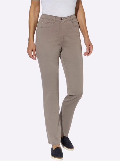 Jean 5 poches ceinture élastique latérale - taille courte - moda vilona - Kiabi