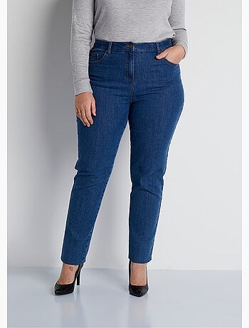 Jean 5 poches ceinture extensible coton stretch - Afibel