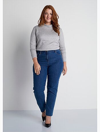 Jean 5 poches ceinture extensible coton stretch - Afibel