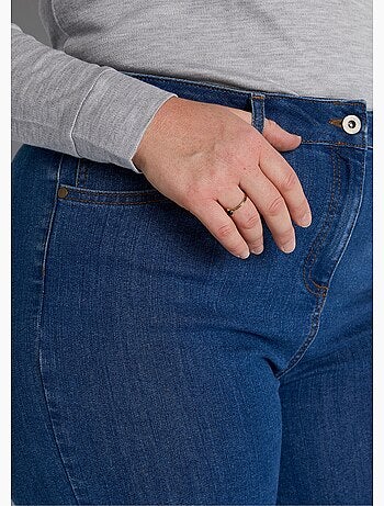 Jean 5 poches ceinture extensible coton stretch - Afibel