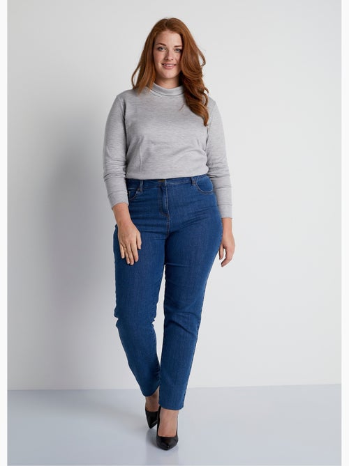 Jean 5 poches ceinture extensible coton stretch - Afibel - Kiabi