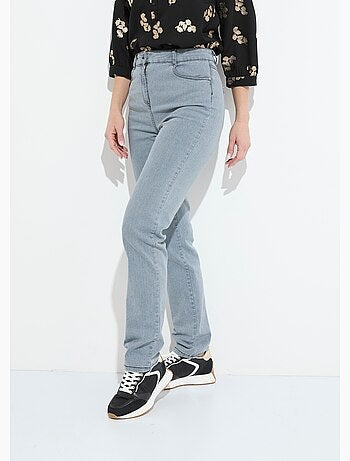 Jean 5 poches ceinture extensible coton stretch - Afibel