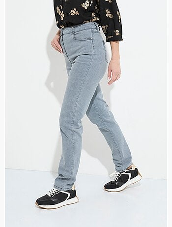 Jean 5 poches ceinture extensible coton stretch - Afibel