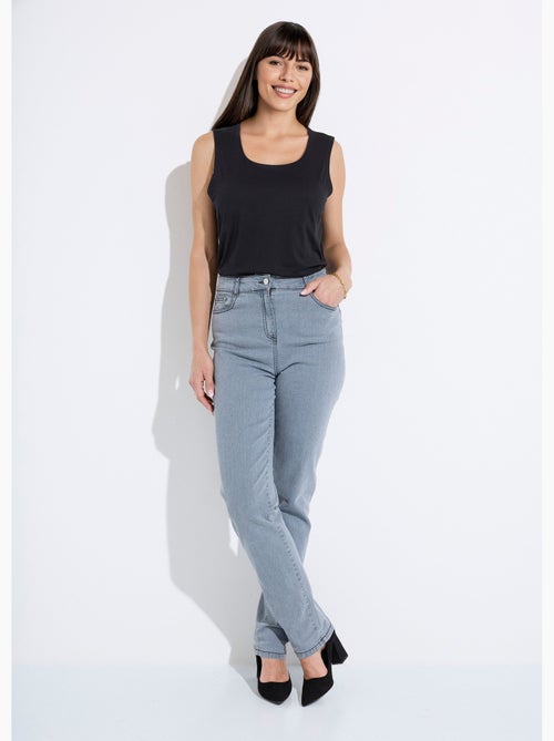 Jean 5 poches ceinture extensible coton stretch - Afibel - Kiabi