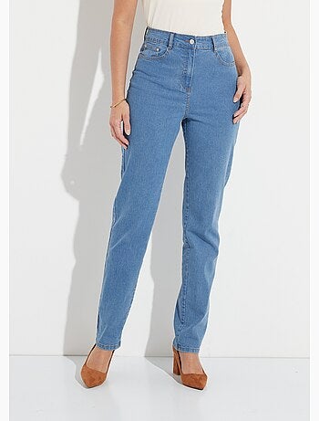 Jean 5 poches ceinture extensible coton stretch