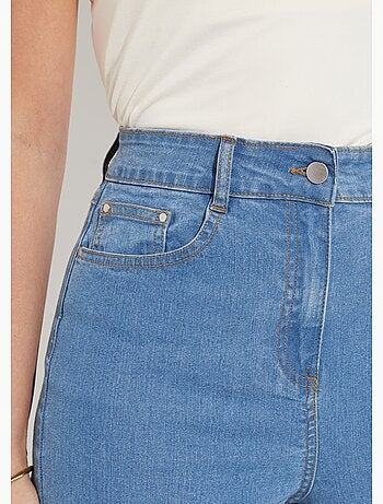 Jean 5 poches ceinture extensible coton stretch