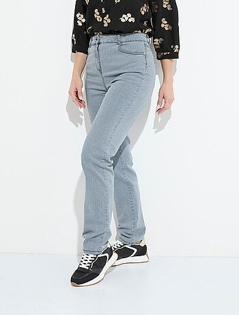 Jean 5 poches ceinture extensible coton stretch