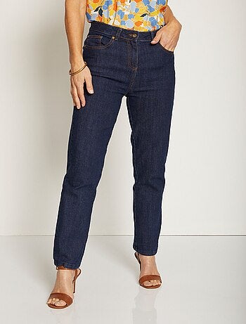Jean 5 poches ceinture extensible coton stretch