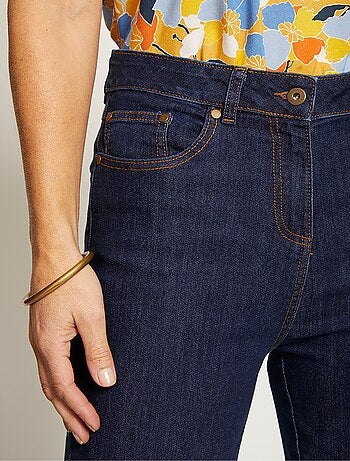 Jean 5 poches ceinture extensible coton stretch