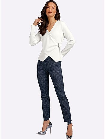 Jean 5 poches coupe 5 poches moderne - taille courte - helline