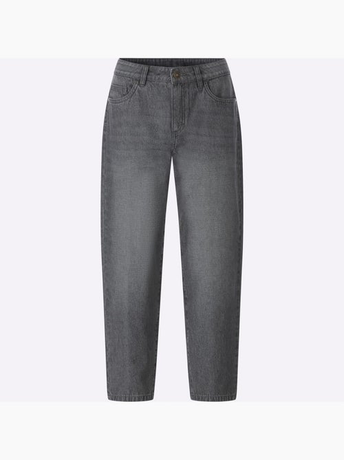 Jean 5 poches coupe barrel - taille standard - helline - Kiabi Jean 5 poches coupe barrel - taille standard - helline - Kiabi