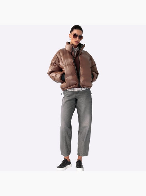 Jean 5 poches coupe barrel - taille standard - helline - Kiabi Jean 5 poches coupe barrel - taille standard - helline - Kiabi
