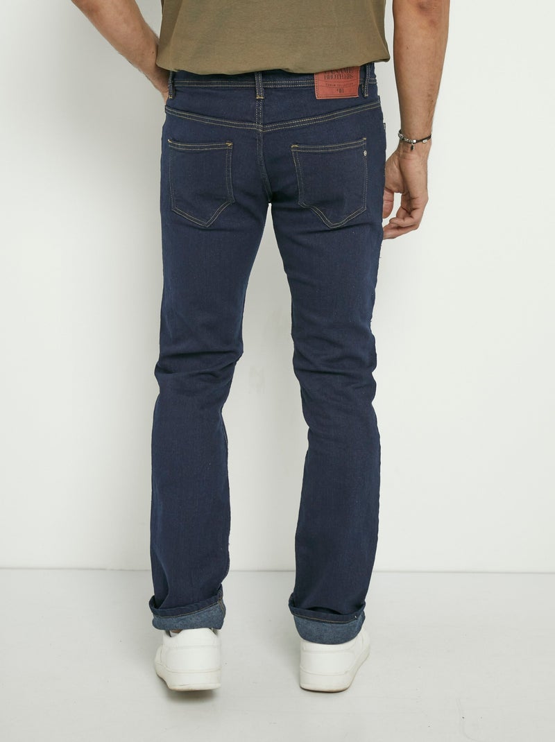 Jean 5 poches coupe droite, extensible - AFIBEL Bleu denim - Kiabi