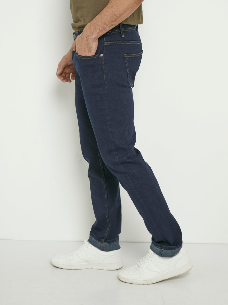 Jean 5 poches coupe droite, extensible - AFIBEL Bleu denim - Kiabi