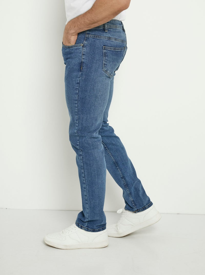 Jean 5 poches coupe droite, extensible - AFIBEL Bleu foncé - Kiabi