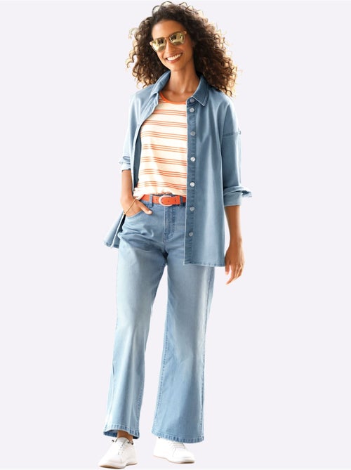 Jean 5 Poches Coupe Parfaite Grâce à L'élasthanne - Taille Standard - Helline - Kiabi Jean 5 Poches Coupe Parfaite Grâce à L'élasthanne - Taille Standard - Helline - Kiabi