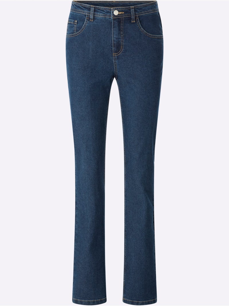 Jean 5 poches coupe parfaite grâce à l'élasthanne - taille standard - moda vilona Bleu jean - Kiabi