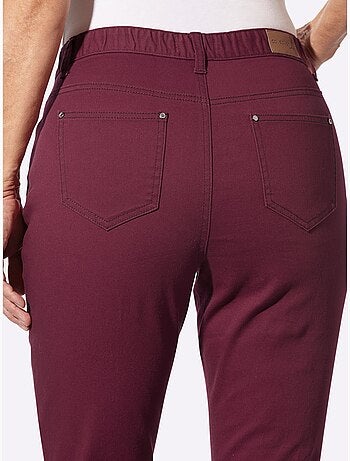 Jean 5 poches couture latérale avancée pour un effet affinant - taille courte - witt