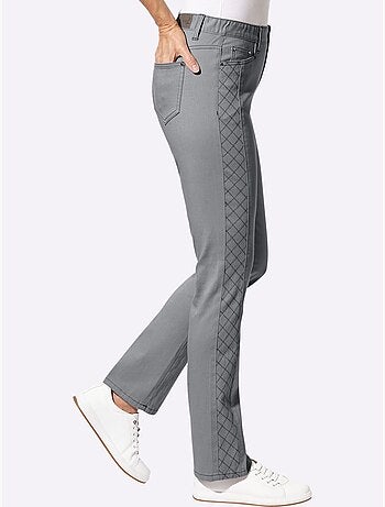 Jean 5 poches couture latérale avancée pour un effet affinant - taille courte - witt