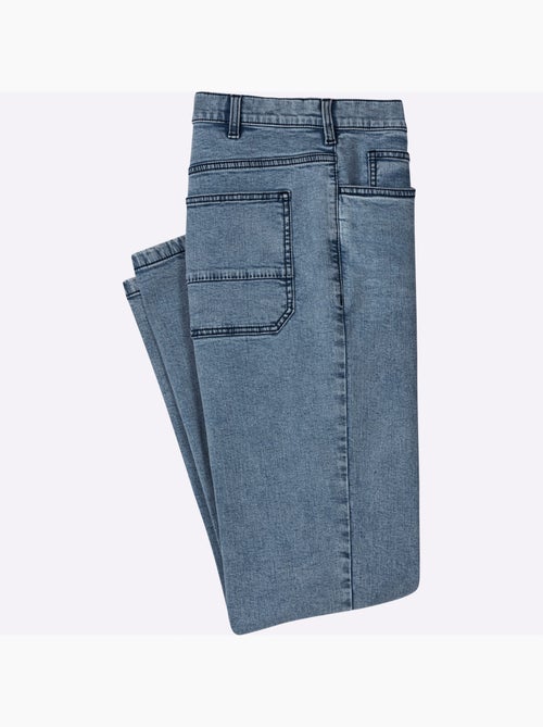 Jean 5 Poches Délavage Spécial Pour Un Coloris Tendance - Taille Standard - Moda Vilona - Kiabi Jean 5 Poches Délavage Spécial Pour Un Coloris Tendance - Taille Standard - Moda Vilona - Kiabi