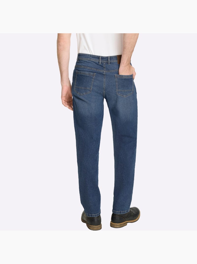 Jean 5 poches délavé tendance - taille moyenne - witt Bleu jean - Kiabi