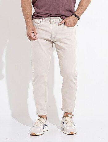 Jean 5 poches denim clair, coupe droite - AFIBEL