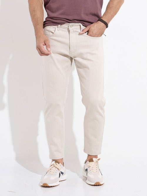 Jean 5 poches denim clair, coupe droite - AFIBEL - Kiabi