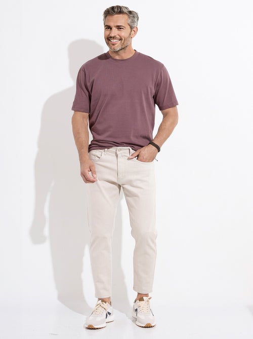 Jean 5 poches denim clair, coupe droite - AFIBEL - Kiabi