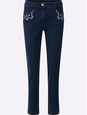Jean 5 Poches Denim Ultra-extensible Avec Effet Modelant - Taille Standard - Helline