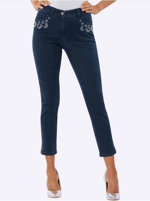 Jean 5 Poches Denim Ultra-extensible Avec Effet Modelant - Taille Standard - Helline - Kiabi Jean 5 Poches Denim Ultra-extensible Avec Effet Modelant - Taille Standard - Helline - Kiabi