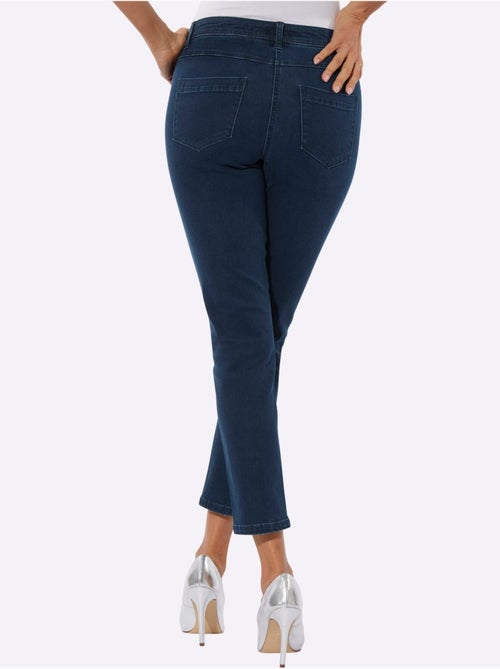 Jean 5 Poches Denim Ultra-extensible Avec Effet Modelant - Taille Standard - Helline - Kiabi Jean 5 Poches Denim Ultra-extensible Avec Effet Modelant - Taille Standard - Helline - Kiabi