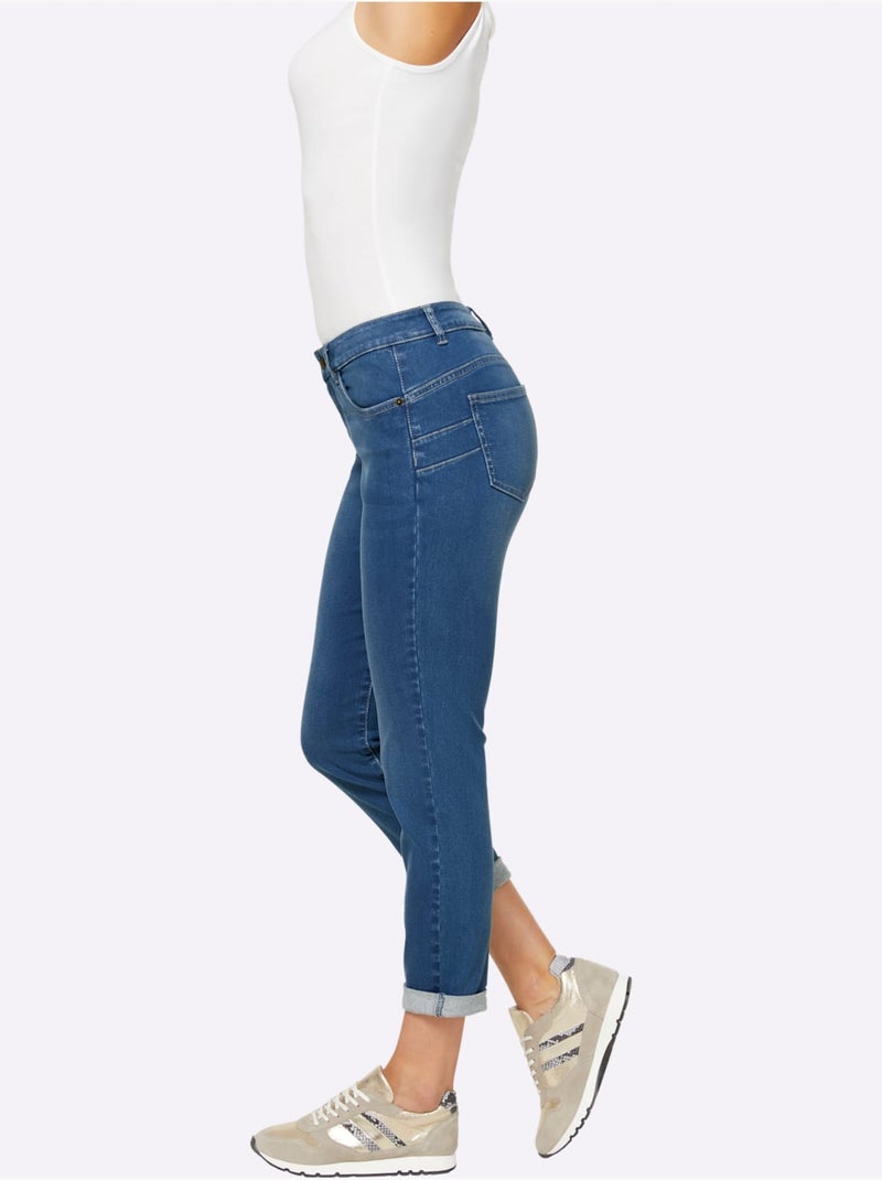Jean 5 Poches élasthanne - Taille Standard - Helline Bleu jean - Kiabi