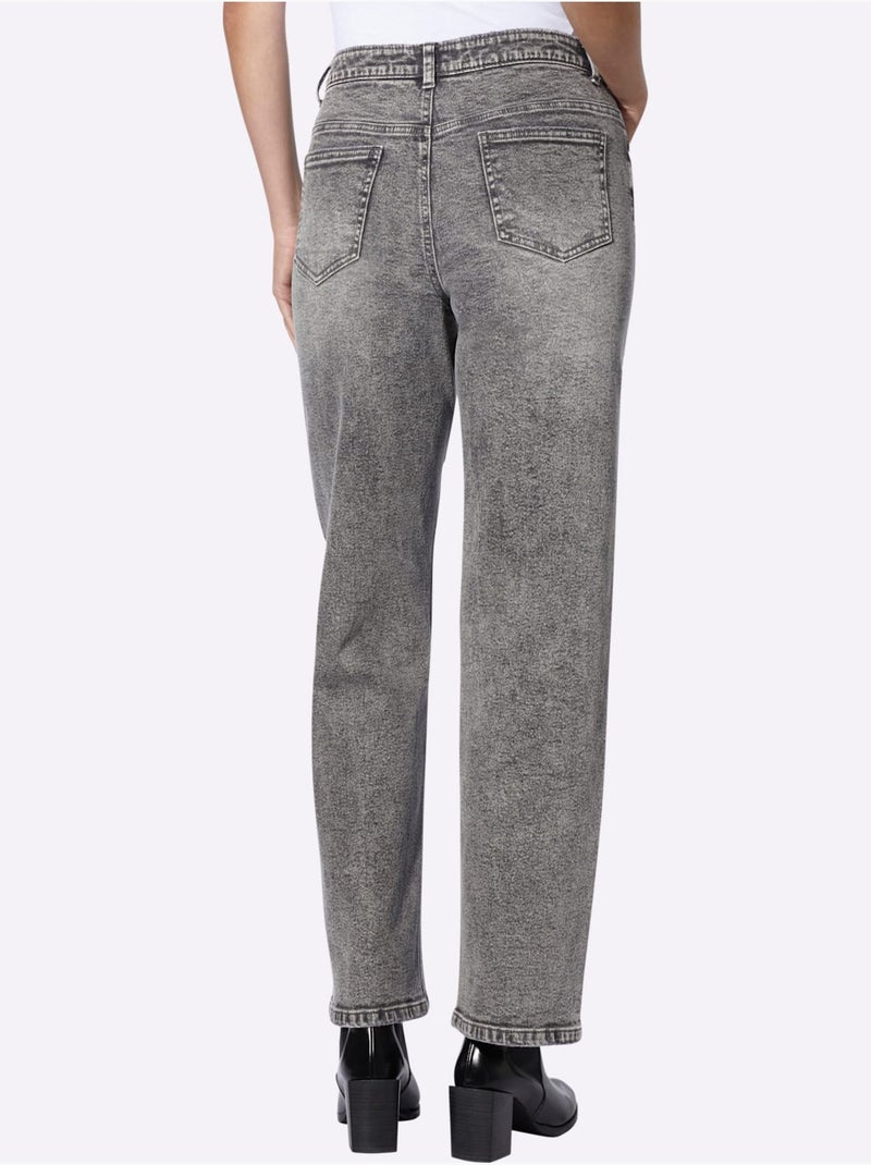 Jean 5 Poches élasthanne - Taille Standard - Helline Gris - Kiabi