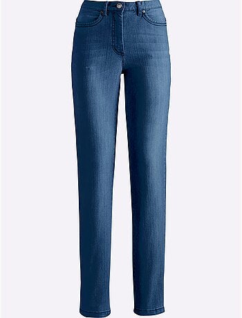Jean 5 poches avec effet délavé en coton extensible - taille courte - witt