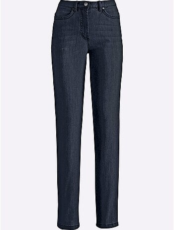 Jean 5 poches en coton avec ceinture à passants et fermeture éclair - taille extra courte - witt