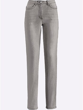 Jean 5 poches en coton avec ceinture à passants et fermeture éclair - taille extra courte - witt