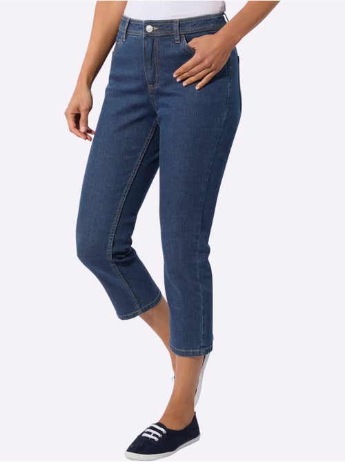 Jean 5 poches en coton extensible avec coupe 7/8 - Taille standard - Witt - Kiabi Jean 5 poches en coton extensible avec coupe 7/8 - Taille standard - Witt - Kiabi
