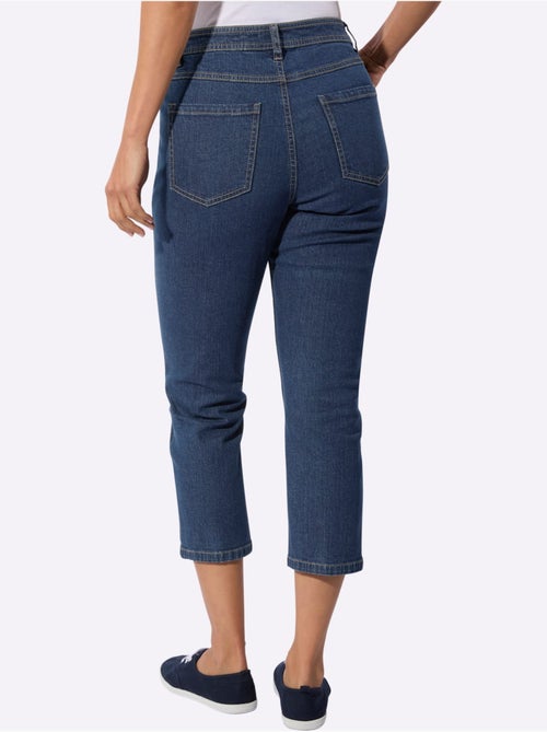 Jean 5 poches en coton extensible avec coupe 7/8 - Taille standard - Witt - Kiabi Jean 5 poches en coton extensible avec coupe 7/8 - Taille standard - Witt - Kiabi