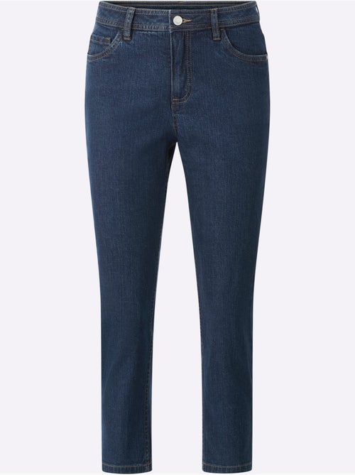 Jean 5 poches en coton extensible avec coupe 7/8 - Taille standard - Witt - Kiabi Jean 5 poches en coton extensible avec coupe 7/8 - Taille standard - Witt - Kiabi