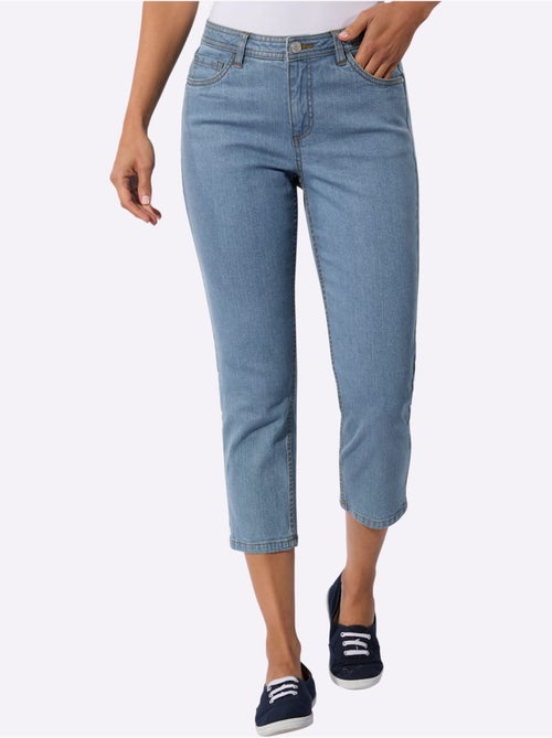 Jean 5 poches en coton extensible avec fermeture à glissière - Taille standard - Witt - Kiabi Jean 5 poches en coton extensible avec fermeture à glissière - Taille standard - Witt - Kiabi