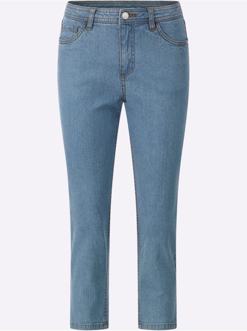 Jean 5 poches en coton extensible avec fermeture à glissière - Taille standard - Witt - Kiabi Jean 5 poches en coton extensible avec fermeture à glissière - Taille standard - Witt - Kiabi