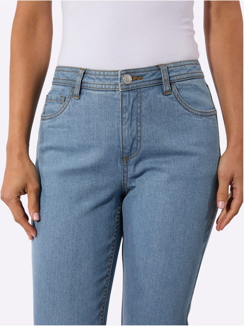 Jean 5 poches en coton extensible avec fermeture à glissière - Taille standard - Witt - Kiabi Jean 5 poches en coton extensible avec fermeture à glissière - Taille standard - Witt - Kiabi
