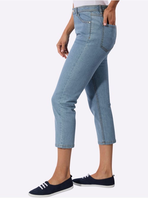 Jean 5 poches en coton extensible avec fermeture à glissière - Taille standard - Witt - Kiabi Jean 5 poches en coton extensible avec fermeture à glissière - Taille standard - Witt - Kiabi