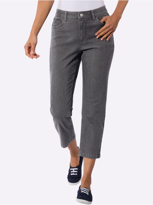 Jean 5 poches en coton stretch et coupe 7/8 indéformable - Taille standard - Witt - Kiabi Jean 5 poches en coton stretch et coupe 7/8 indéformable - Taille standard - Witt - Kiabi
