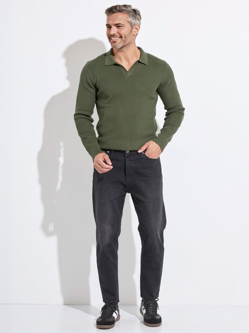 Jean 5 poches foncé, coupe tendance - AFIBEL - Kiabi