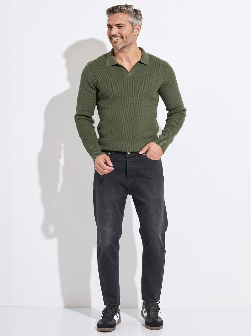 Jean 5 poches foncé, coupe tendance - AFIBEL Noir - Kiabi