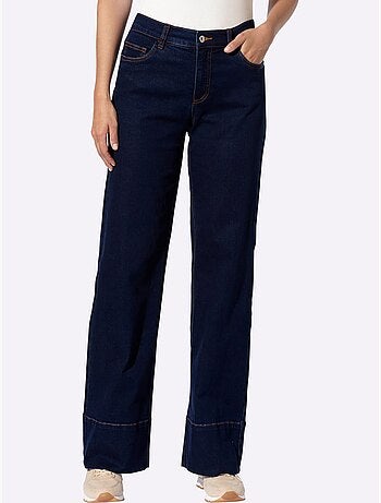 Jean 5 Poches Large Ourlet Arrondi - Taille Standard - Helline